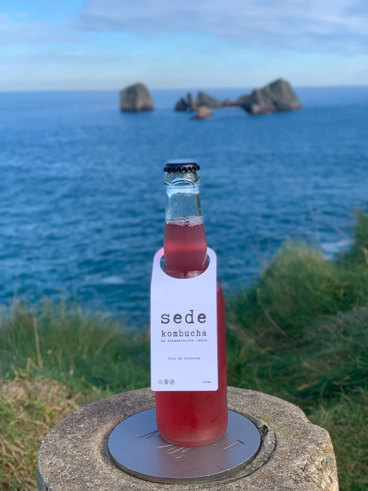 sede con flores de hibiscus 330ml